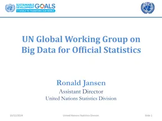 UN Global Working Group on Big Data for Official Statistics Task Team on Scanner Data