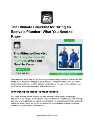 The Ultimate Checklist for Hiring an Eastvale Plumber_ What You Need to Know