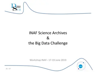 INAF Science Archives & the Big Data Challenge Workshop Summary