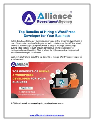 Top Benefits of Hiring a WordPress Developer for Your Business