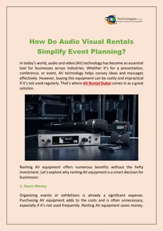 How Do Audio Visual Rentals Simplify Event Planning?