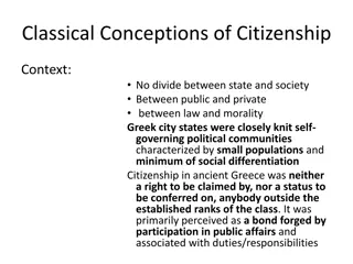 Ancient Greek Citizenship and Aristotle's Views