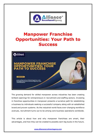 Manpower Franchise Opportunities - Your Path to Success