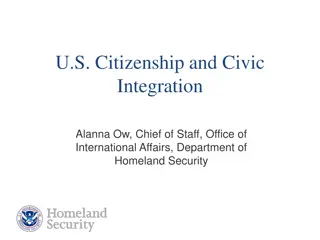 Promoting U.S. Citizenship and Civic Integration: Initiatives and Services