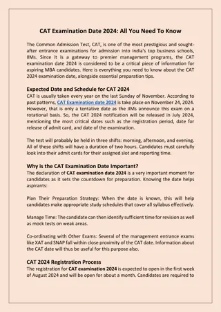 CAT Exam Date 2024 All You Need To Know