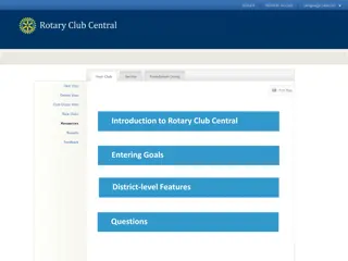 Rotary Club Central: Enhancing Club Functionality and District-Level Coordination