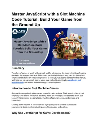 Master JavaScript with a Slot Machine Code Tutorial_ Build Your Game from the Ground Up