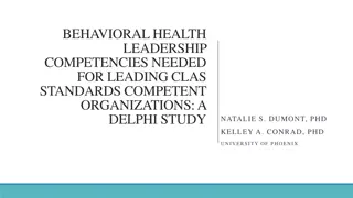 Core Leadership Competencies in Behavioral Health for CLAS Standards Competent Organizations