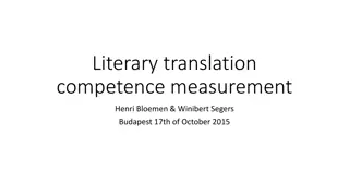 Competence Measurement in Literary Translation