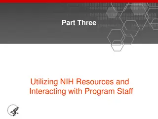 NIH Resources and Engaging with Program Officials