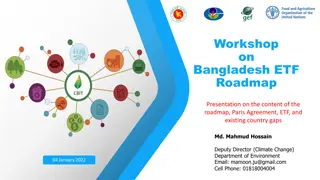 Bangladesh ETF Roadmap Presentation on Paris Agreement and Country Gaps