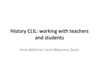 Enhancing CLIL Practices at Liceo Majorana - Working with Teachers and Students