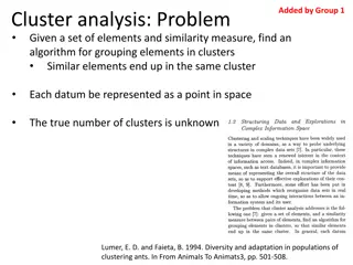 Cluster Analysis: Grouping Elements into Clusters with Similarity Measures