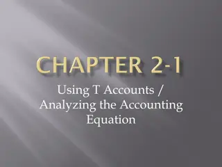 T-Accounts and Analyzing the Accounting Equation