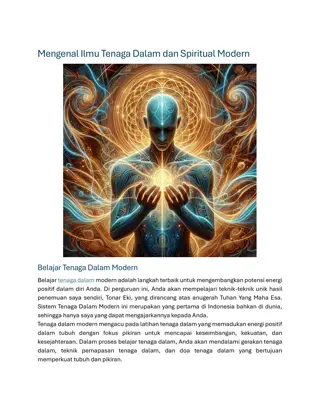 Mengenal Ilmu Tenaga Dalam dan Spiritual Modern