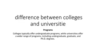 difference between colleges and universities