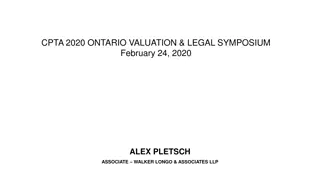 Challenges and Solutions in Ontario Valuation & Legal Symposium