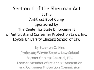 Section 1 of the Sherman Act and Antitrust Laws