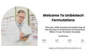 Work With Unibiotech Formulations Trusted PCD Company