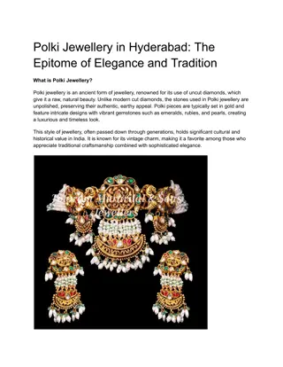 Polki Jewellery in Hyderabad_ The Epitome of Elegance and Tradition