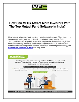 MFDs Attract More Investors With The Top Mutual Fund Software in India