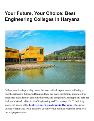 Your Future, Your Choice Best Engineering Colleges in Haryana