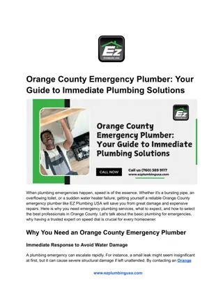 Orange County Emergency Plumber_ Your Guide to Immediate Plumbing Solutions