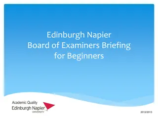 Edinburgh Napier Board of Examiners Briefing Overview