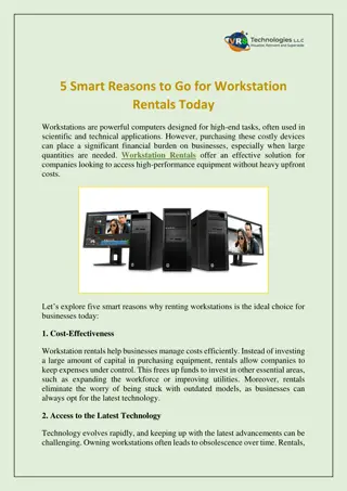 5 Smart Reasons to Go for Workstation Rentals Today