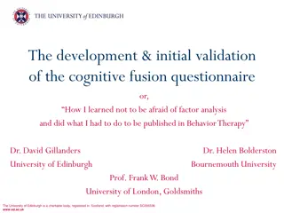 Cognitive Fusion Questionnaire Development and Validation Process