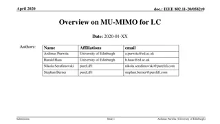 Overview of MU-MIMO Challenges and Solutions for Light Communications