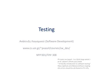 Software Testing and Quality Assurance