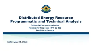 Distributed Energy Resource Programmatic and Technical Analysis RFP-22-806 Overview