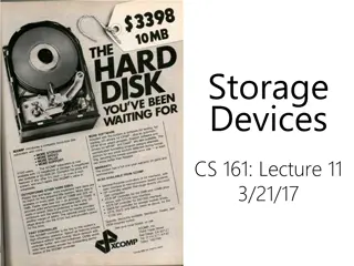 Storage Devices: Hard Disks and Solid-State Drives