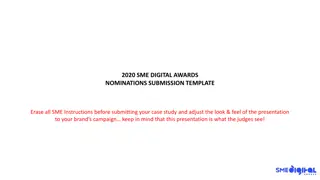 2020 SME Digital Awards Nominations Submission Guidelines