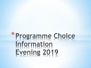 Educational Programme Choices and Transition Year Overview