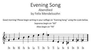 Evening Song (Abendlied) Solfege Practice with Mendelssohn