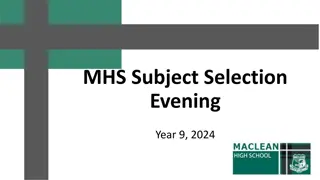 Year 9 Subject Selection Evening Guidelines 2024