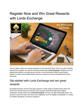 Register Now and Win Great Rewards with Lords Exchange