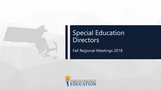 Special Education Directors Fall Regional Meetings 2018