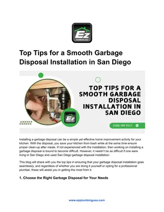 Top Tips for a Smooth Garbage Disposal Installation in San Diego