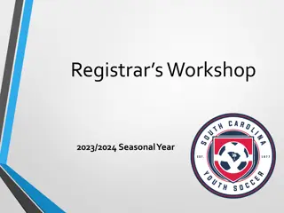 SC Youth Soccer Club Workshop 2023/2024 Season Info