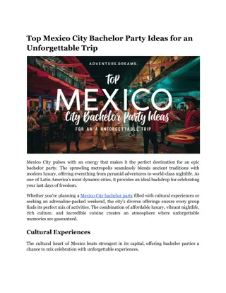 Top Mexico City Bachelor Party Ideas for an Unforgettable Trip