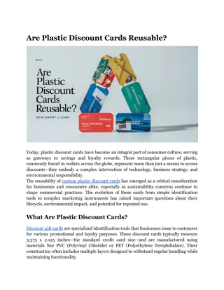 Are Plastic Discount Cards Reusable_