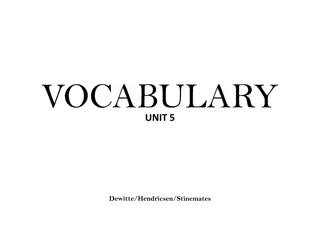 Expand Your Vocabulary: Unit 5 Word Definitions and Examples