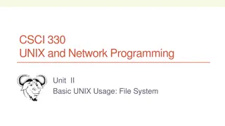 Introduction to Basic UNIX Usage and Network Programming