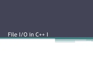 File Input/Output (I/O) in C++