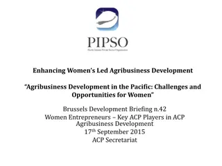 Women's Role in Agribusiness Development in the Pacific: Challenges and Opportunities