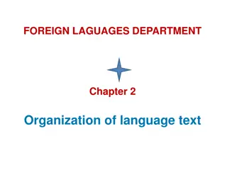 Language Text Structures and Organization