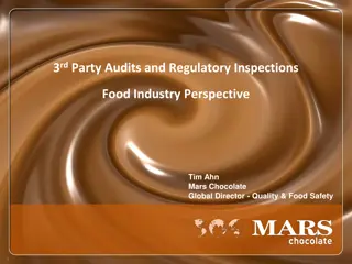 Food Industry Perspective on 3rd Party Audits and Regulatory Inspections